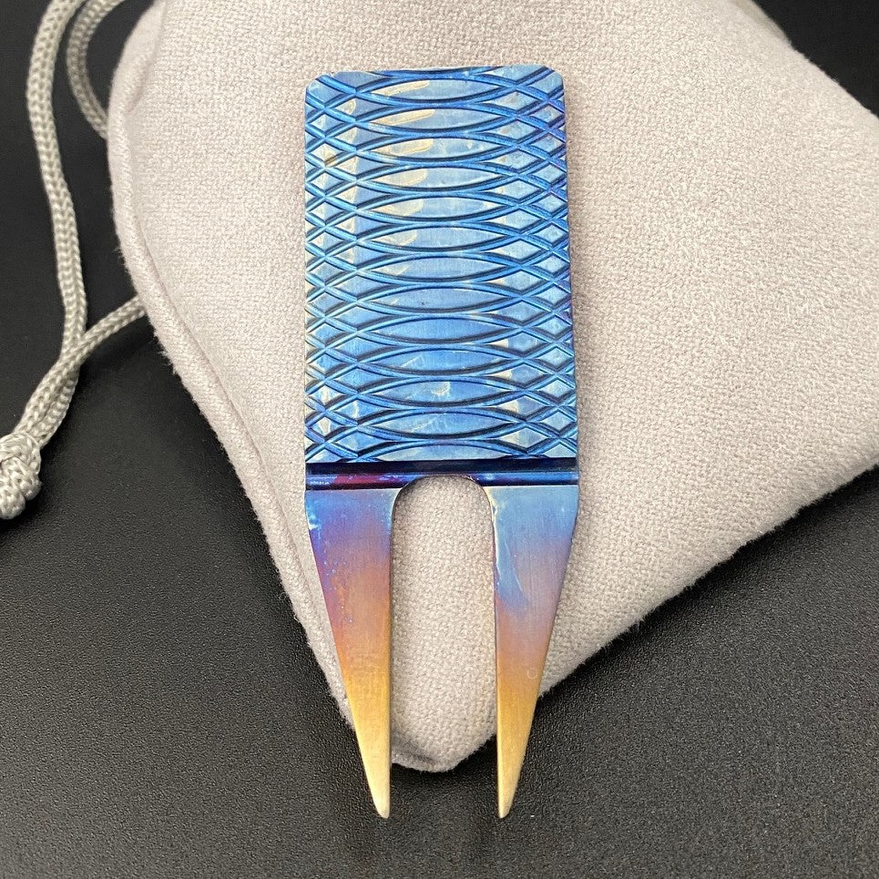 Limited Edition Hot Blue Milled Divot Repair Tool
