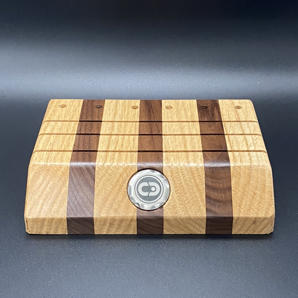 Custom Walnut &amp; Red Oak Display - Choose Custom Engraving Medium