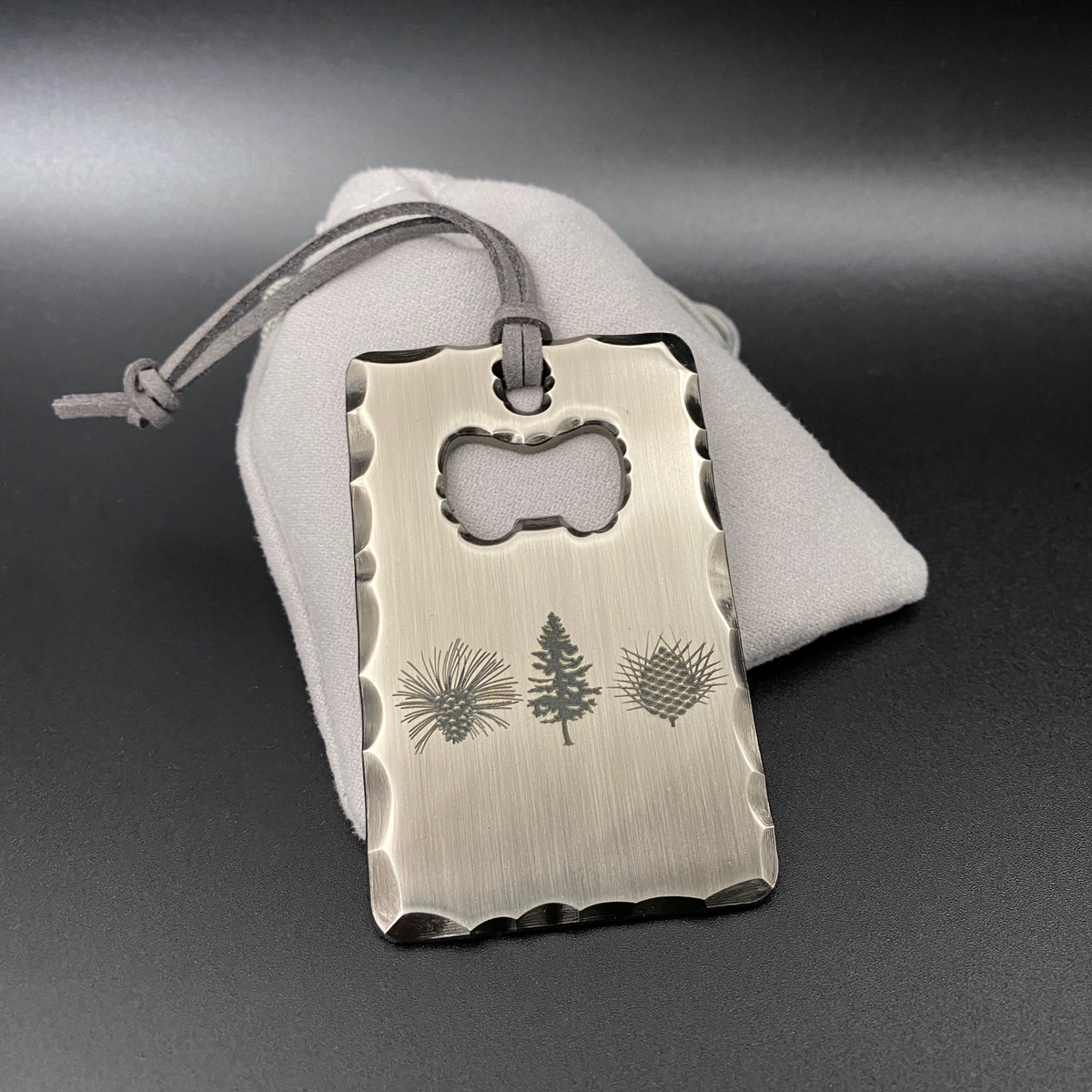 Chiseled Edge Bottle Opener Bag Tag